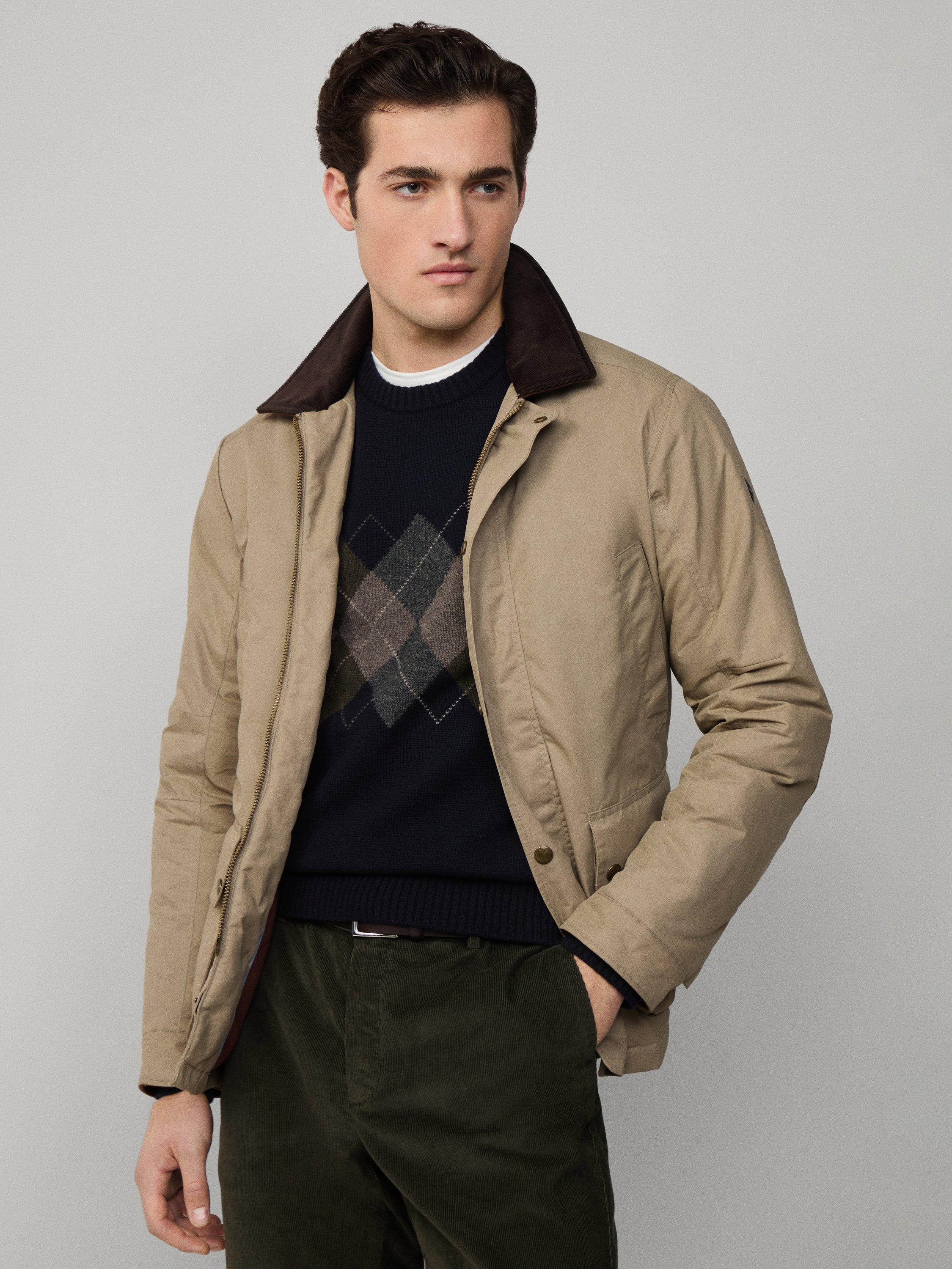 Product image 8 of 8, which shows Hackett London Drywax Velospeed Jacket, Putty Beige, XXXL