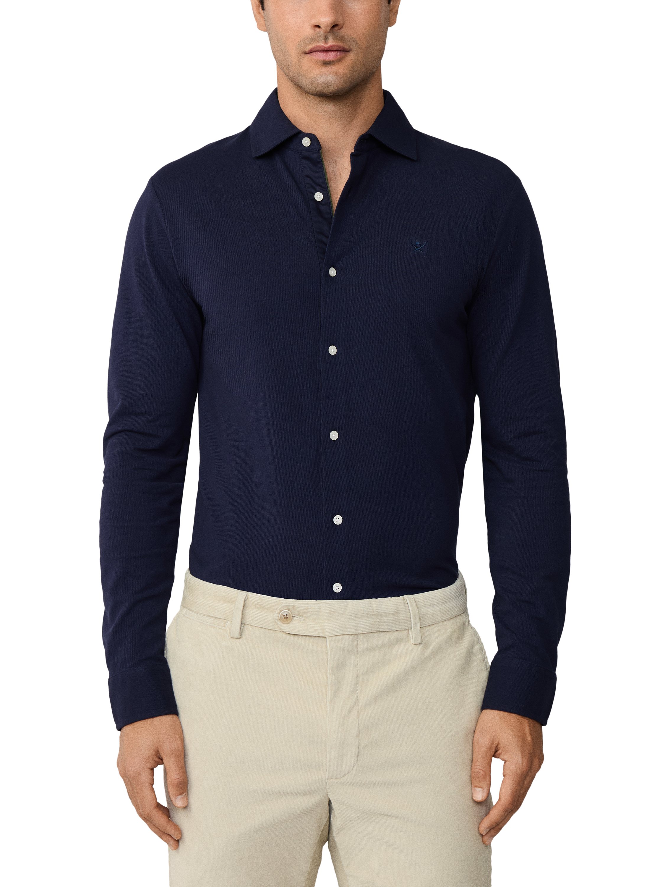 Product image 1 of 6, which shows Hackett London Regular Fit Cotton Shirt, Ink Blue, XXL