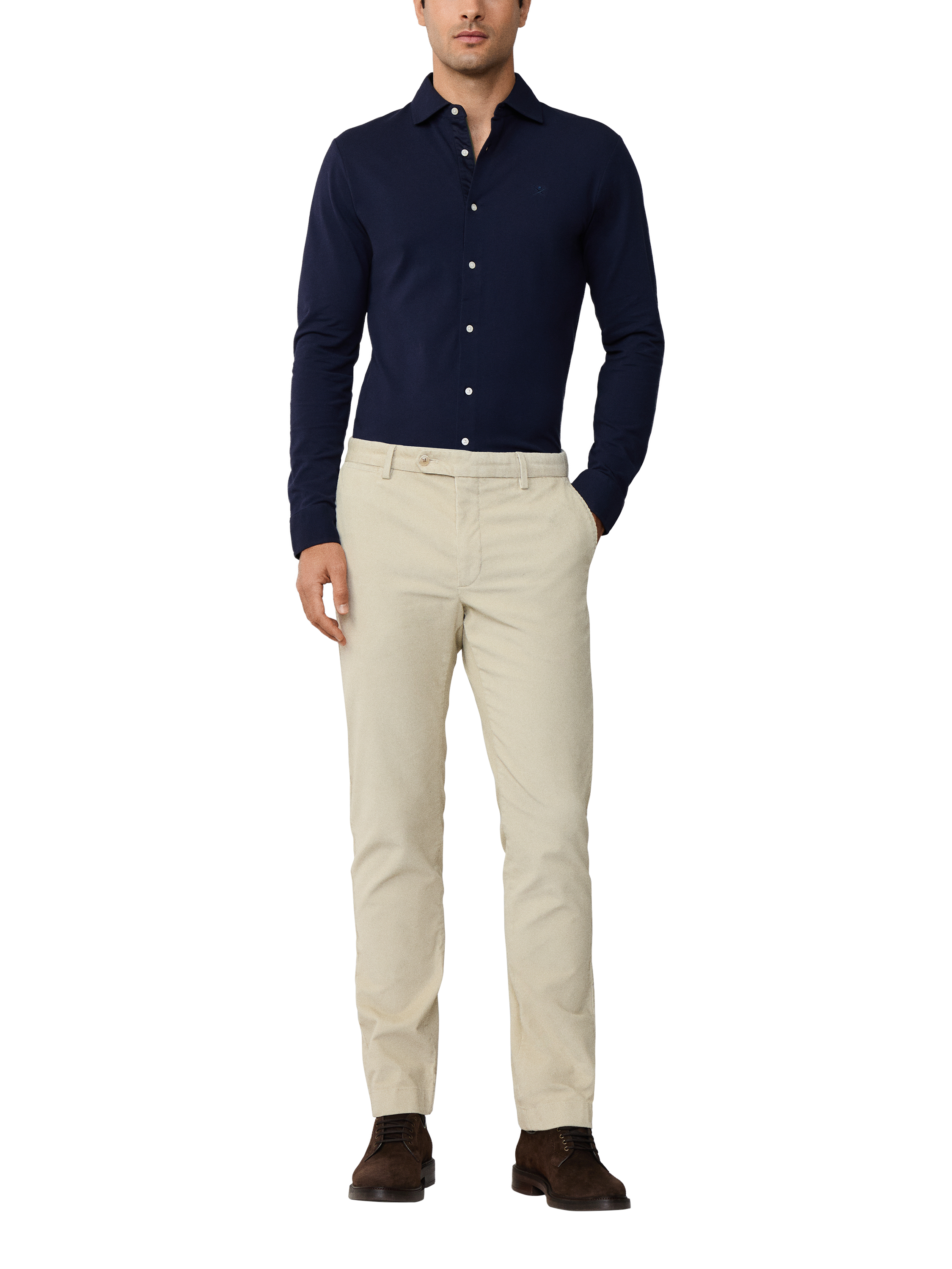 Product image 2 of 6, which shows Hackett London Regular Fit Cotton Shirt, Ink Blue, XXL