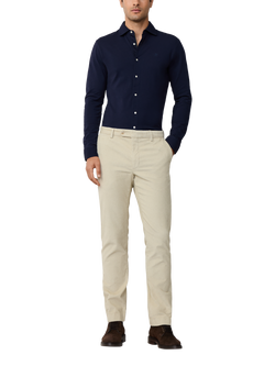 Hackett London Regular Fit Cotton Shirt - view 2, Ink Blue