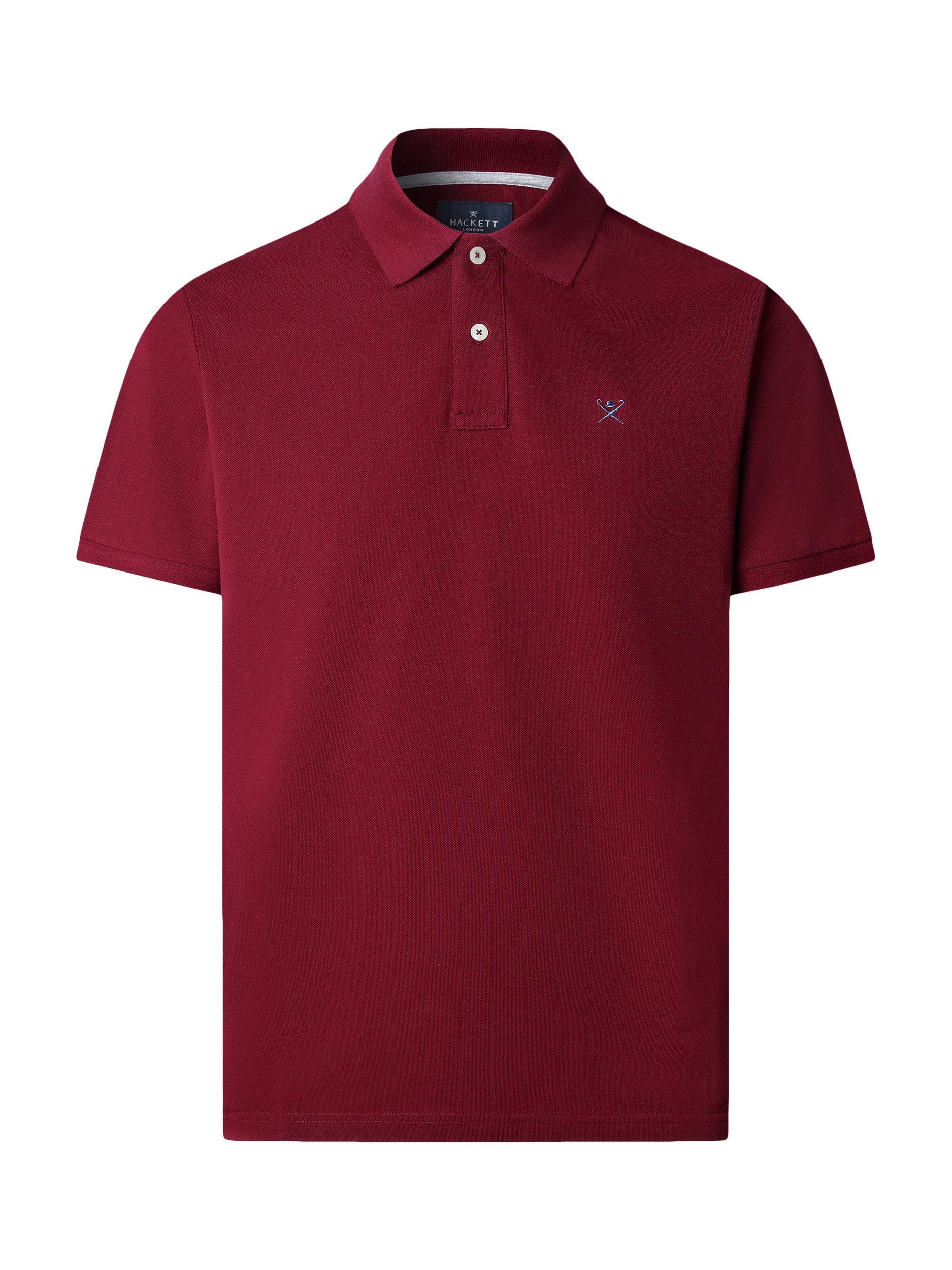 Product image 7 of 8, which shows Hackett London Cotton Polo Shirt, Burgundy Red, L