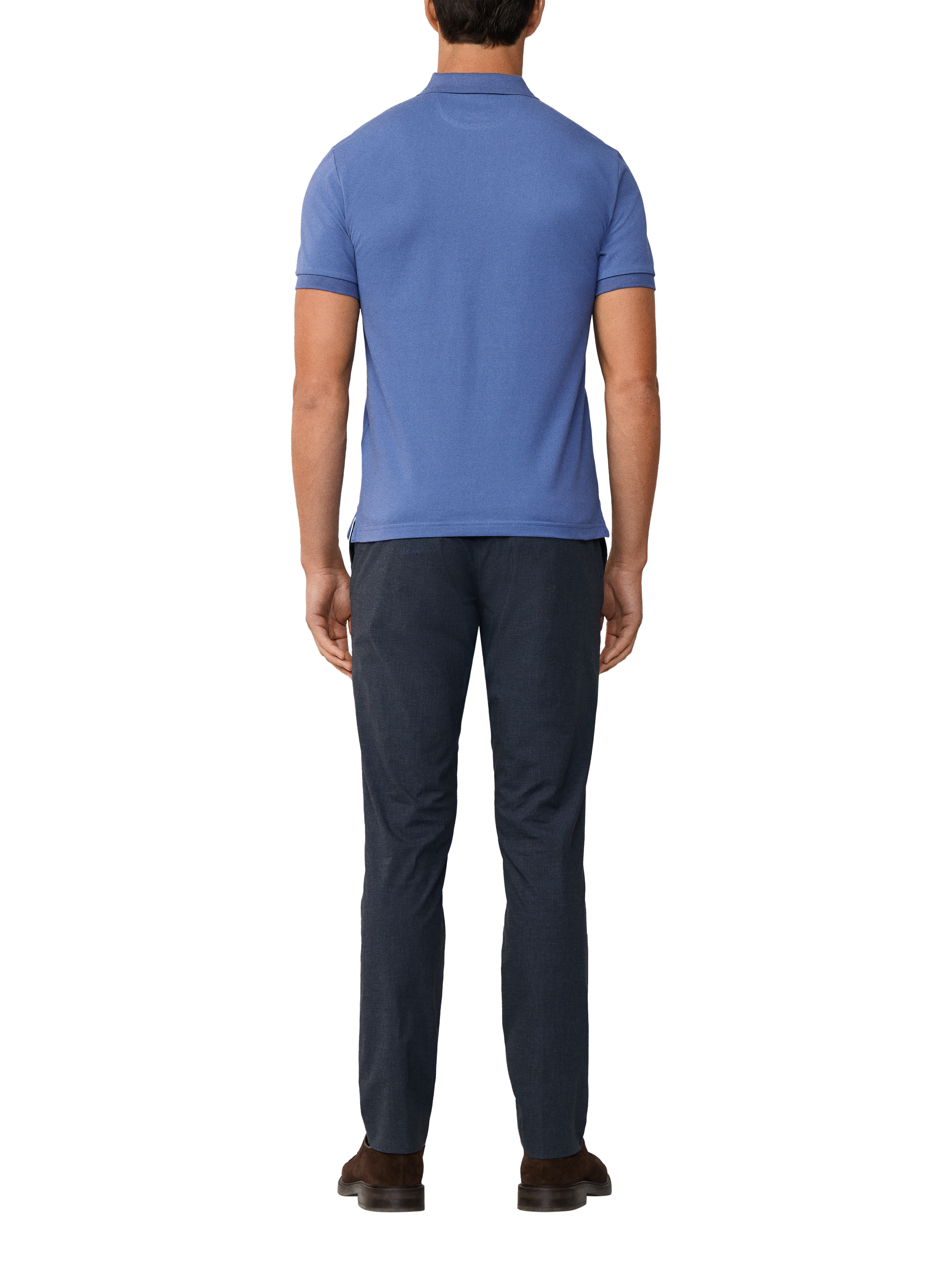 Product image 3 of 7, which shows Hackett London Cotton Polo Shirt, Eton Blue, XL