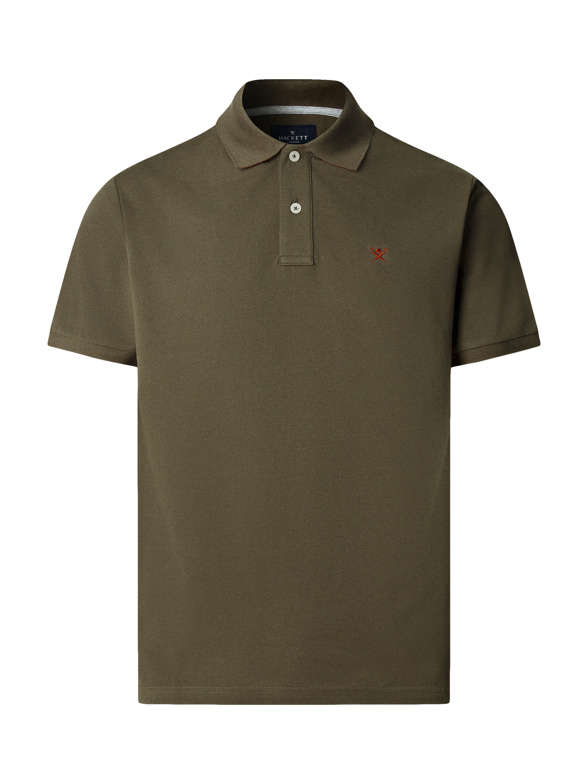 Product image 7 of 7, which shows Hackett London Cotton Polo Shirt, Cargo Green, L