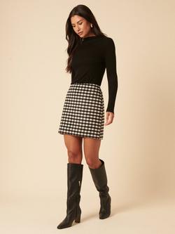 Nobody's Child Pelmet Wool Blend Mini Skirt, Multi, Multi