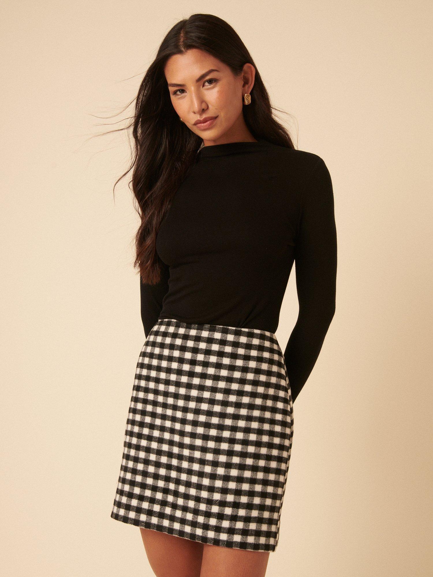 Product image 2 of 5, which shows Nobody's Child Pelmet Wool Blend Mini Skirt, Multi, 14