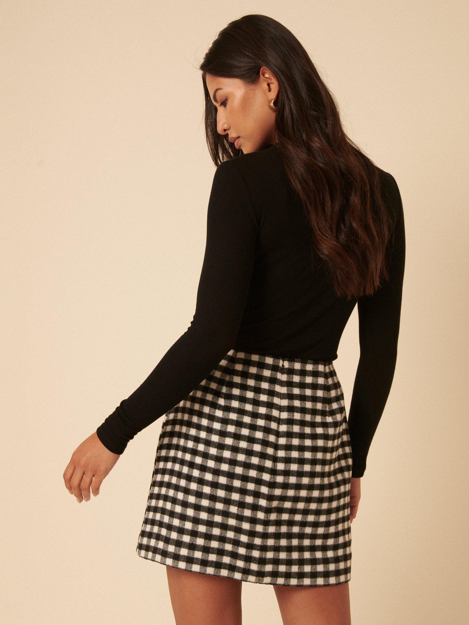 Product image 4 of 5, which shows Nobody's Child Pelmet Wool Blend Mini Skirt, Multi, 14