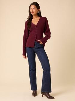 Nobody's Child Barrel Sleeve Cardigan, Red, Red