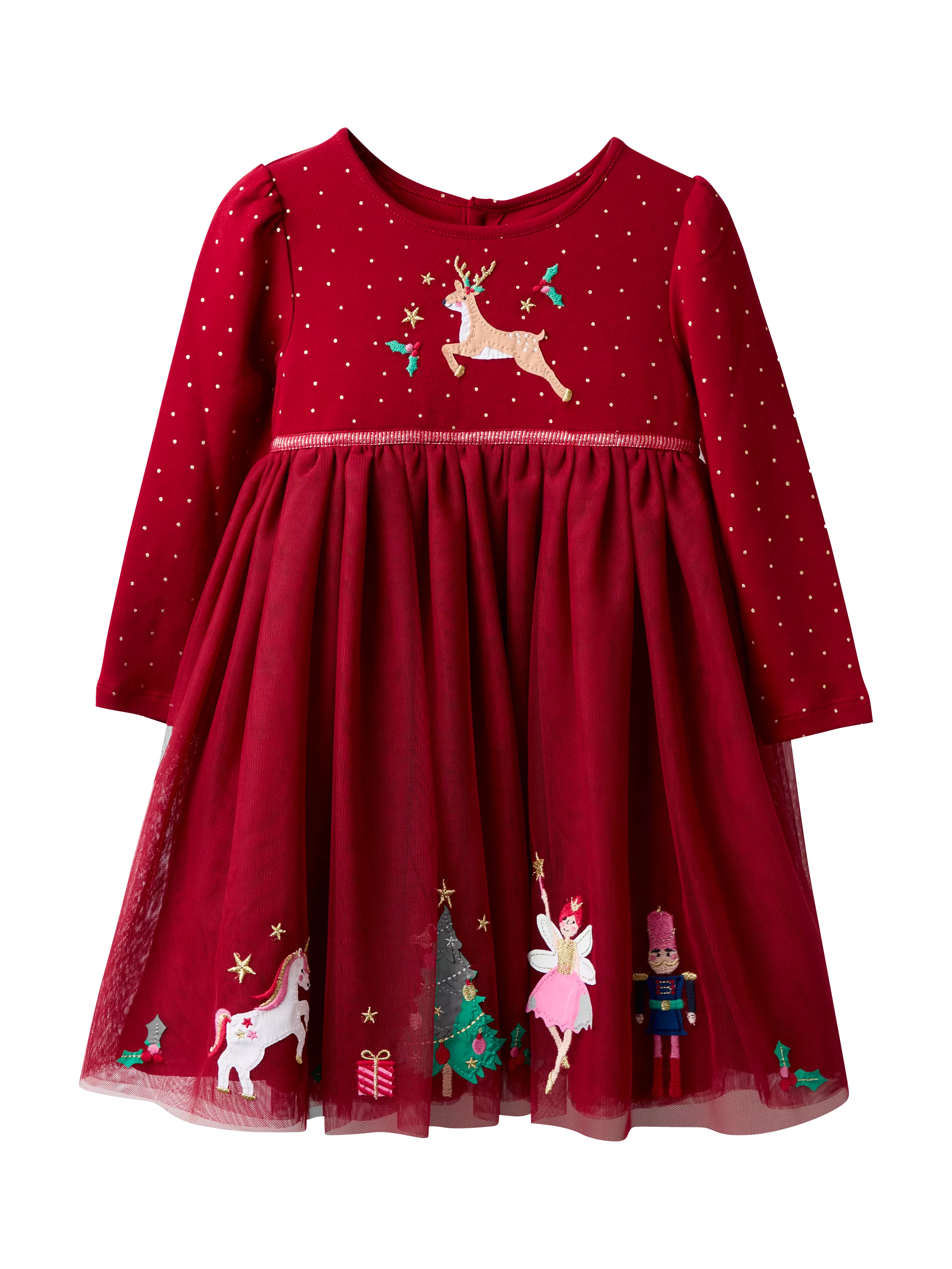 christmas dress baby Cloveray 18 Inch Vinyl Lifelike Reborn Baby Doll in Festive Red Christ main image 1