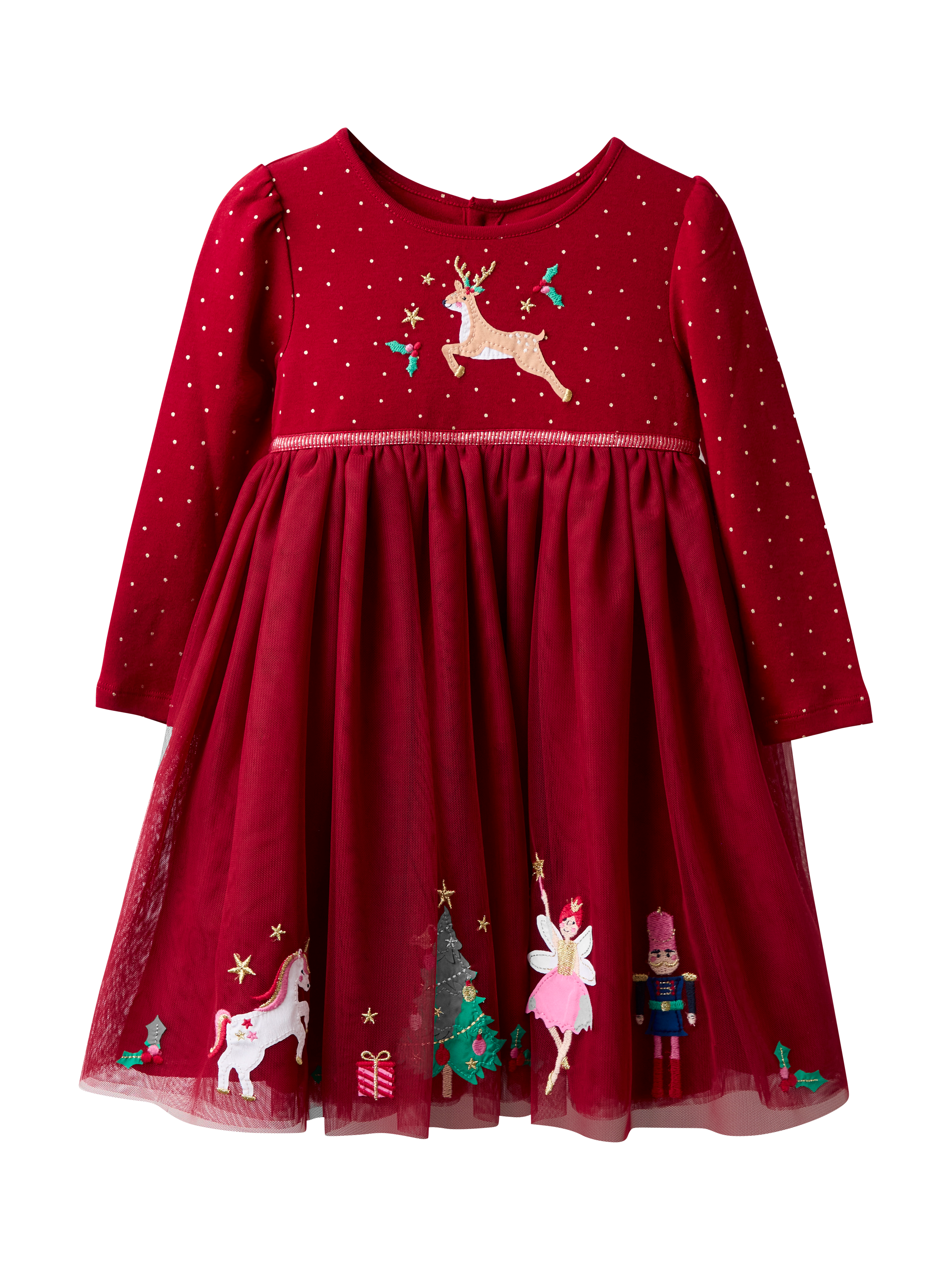 12 mo christmas dress Girl's Christmas Stars Bamboo Dress
