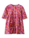 JoJo Maman Bébé Kids' Cotton Fox Pocket Dress, Berry