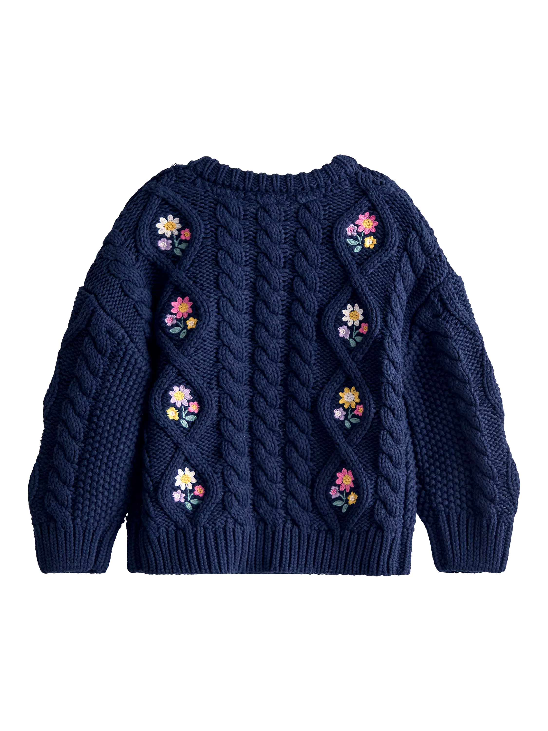 NANQUAN Baby-Strickjacke Mit Stickblume – Warme Cardigan Für Winter & Frühling, Größe 4-5T
