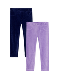 JoJo Maman Bébé Kids' Corduroy Jeggings, Pack of 2, Lilac