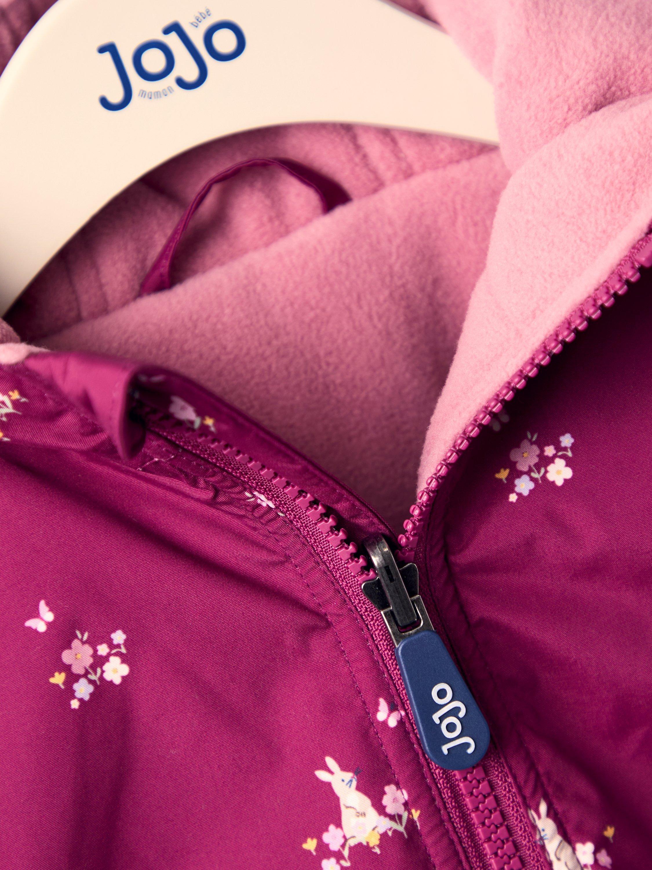 JoJo Maman Bébé Kids' Reversible Hooded Jacket, Pink