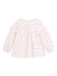 JoJo Maman Bébé Kids' Cotton Dino Floral Tunic Top, Cream