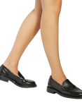 Dune London Giya Leather Loafers, Black