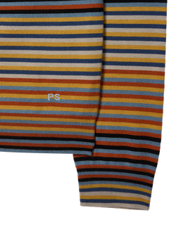 Paul Smith Merino Wool Striped Jumper, Multi - view 2, Multi