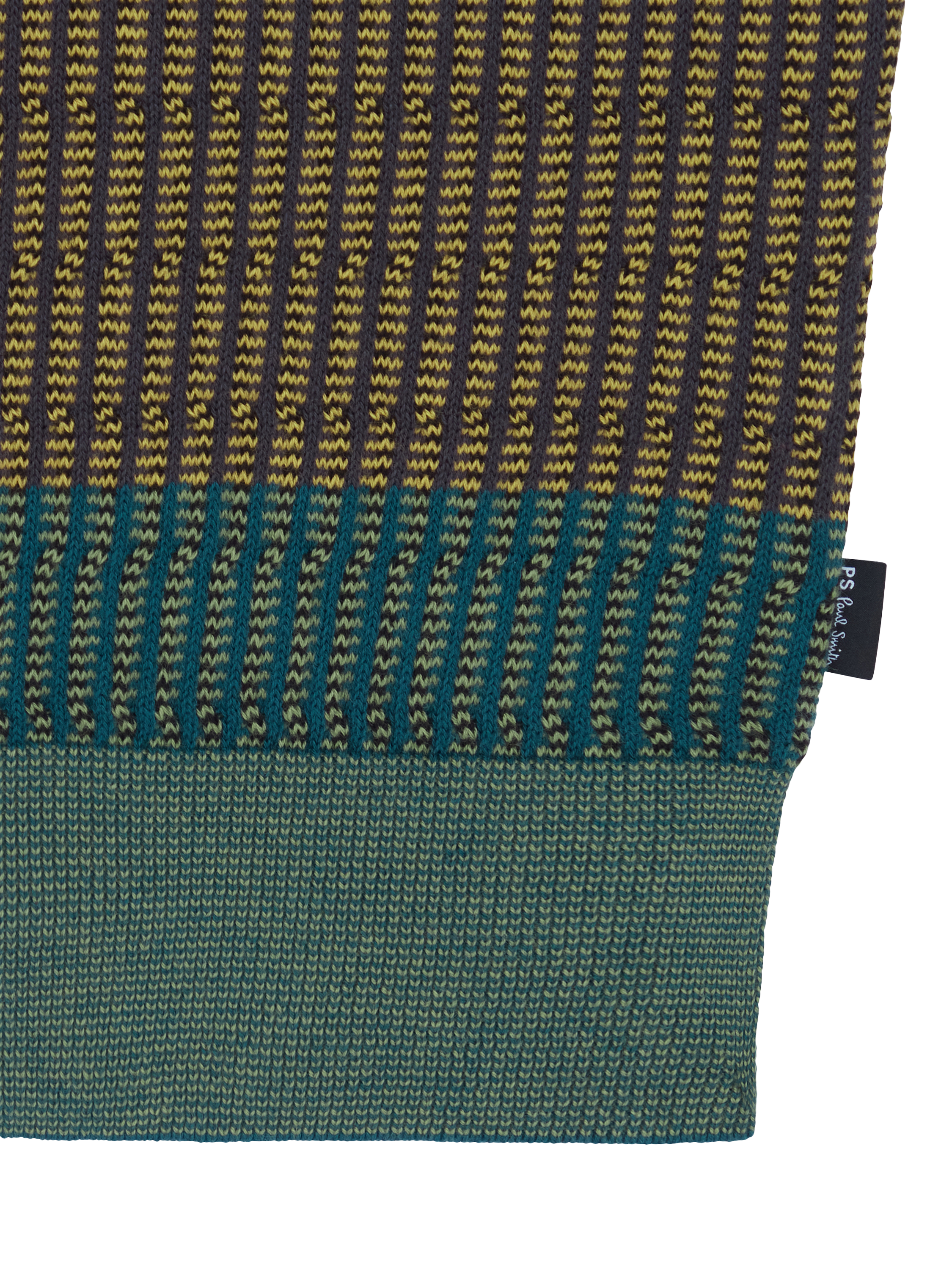 Product image 3 of 3, which shows Paul Smith Fine Knit Polo Neck Jumper, Green, S