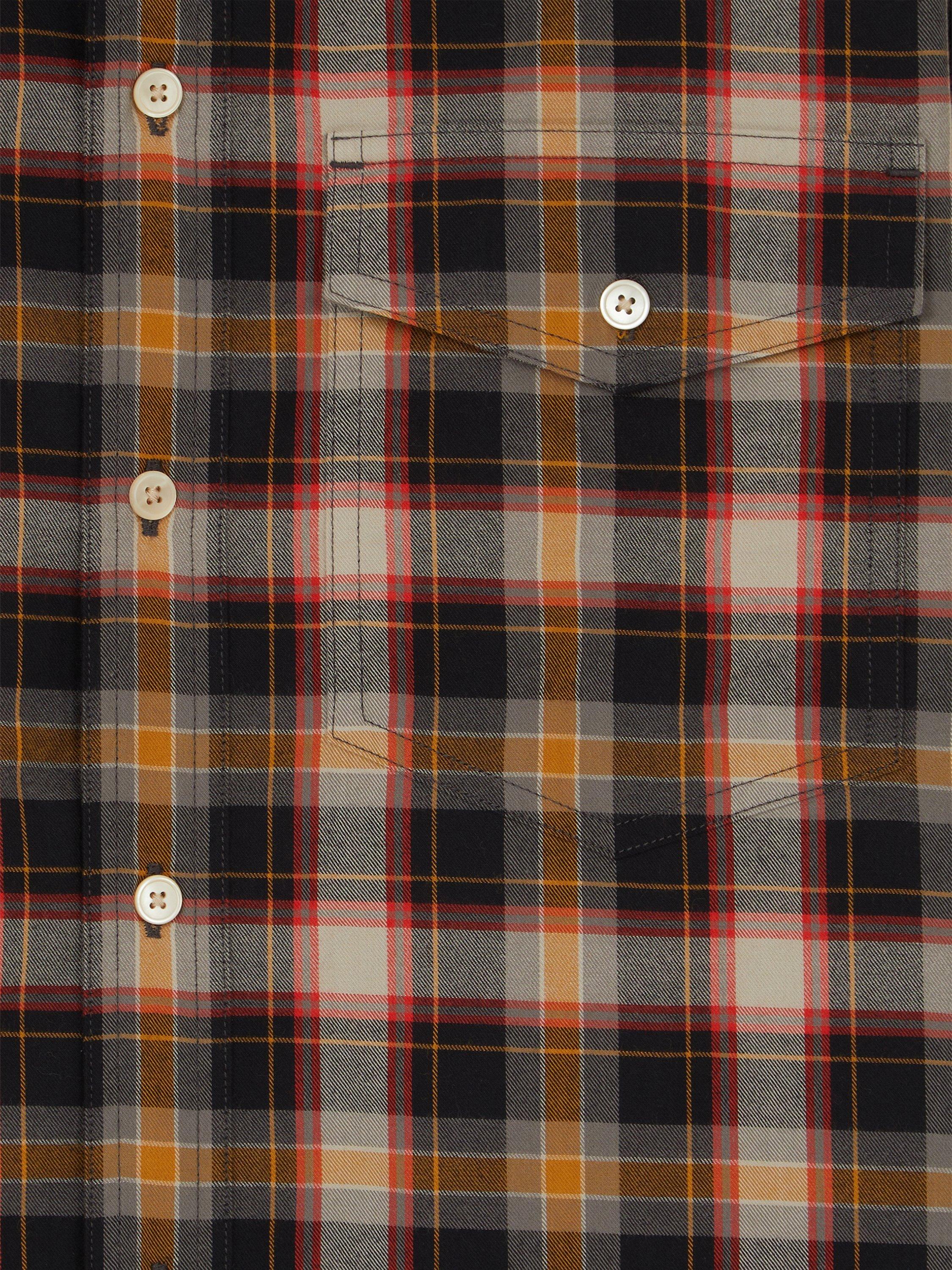 Product image 3 of 4, which shows Paul Smith Cotton Check Long Sleeve Shirt, Black, S