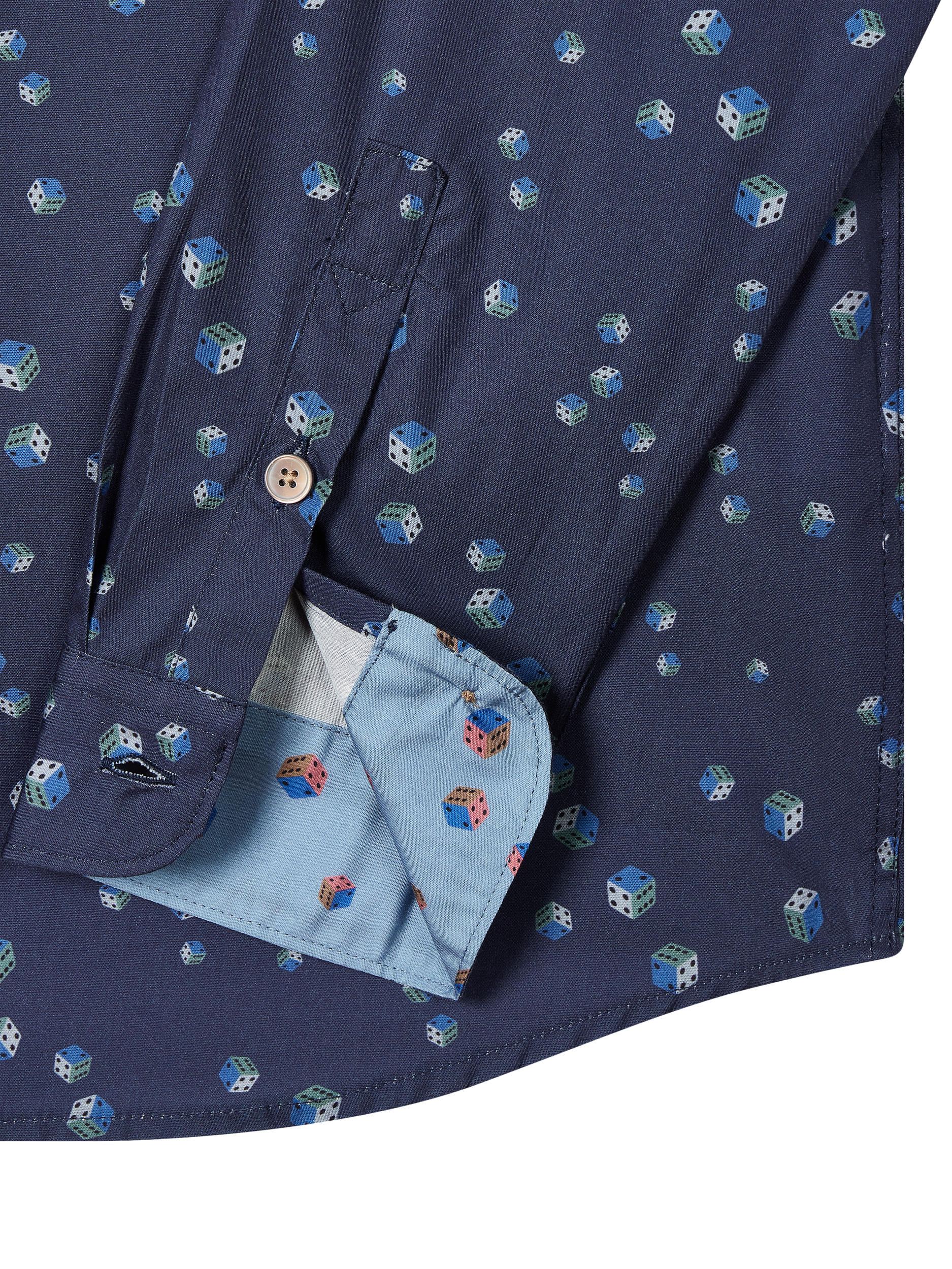 Product image 2 of 2, which shows Paul Smith Tailored Fit Dice Shirt, Blue, S