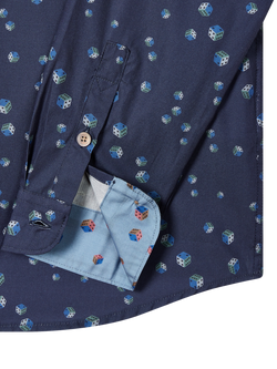 Paul Smith Tailored Fit Dice Shirt, Blue - view 2, Blue