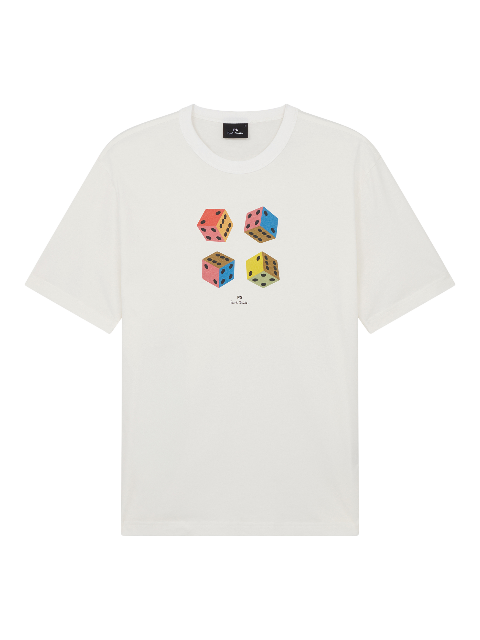 Product image 1 of 1, which shows Paul Smith Casual Fit Dice T-Shirt, White, S