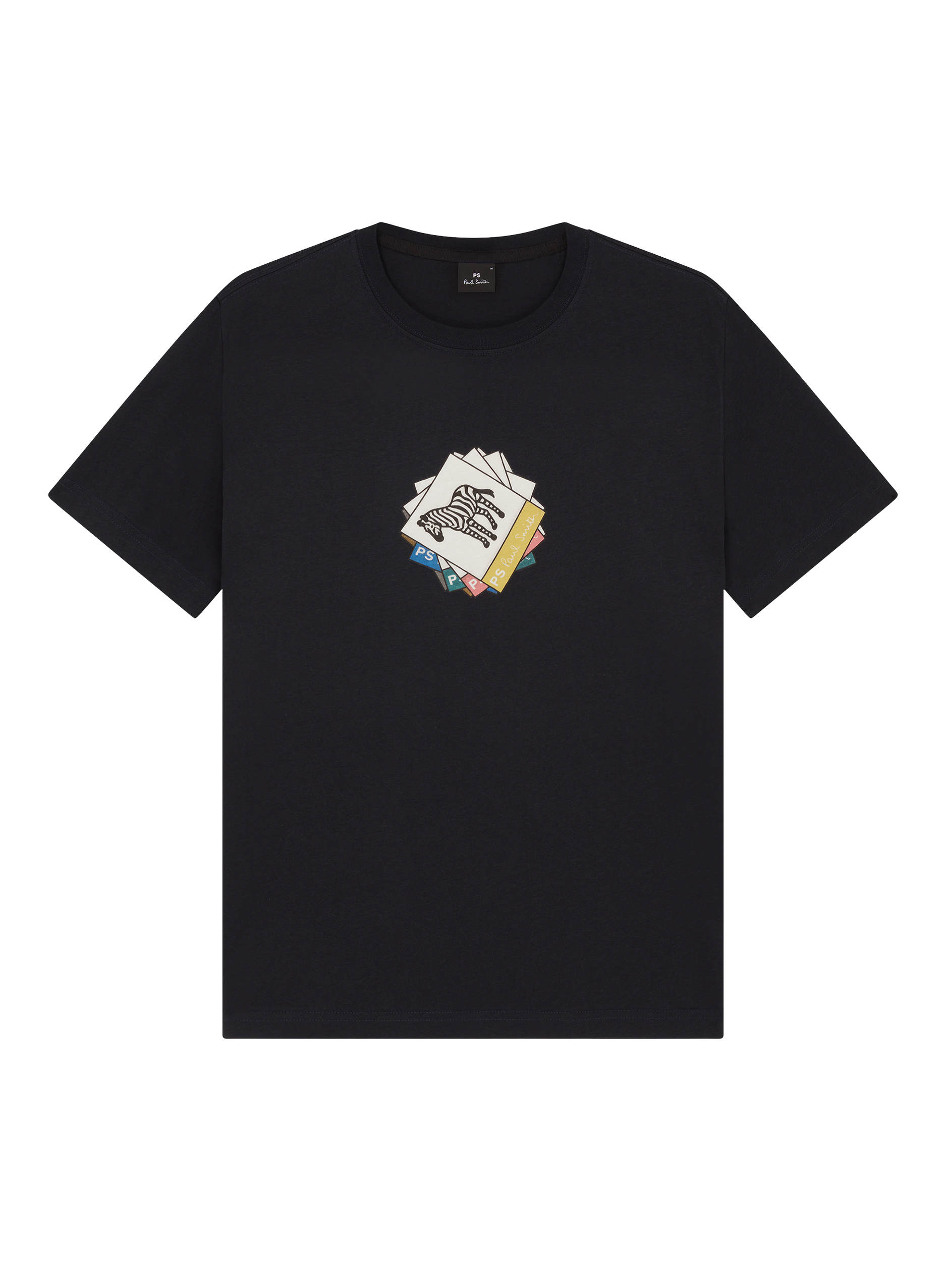 Product image 1 of 2, which shows Paul Smith Regular Fit Zebra Logo T-Shirt, Dark Blue, S