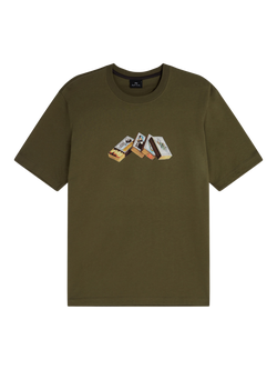 PS Paul Smith Cotton Regular Fit Matchbox Graphic T-Shirt, Green, Green