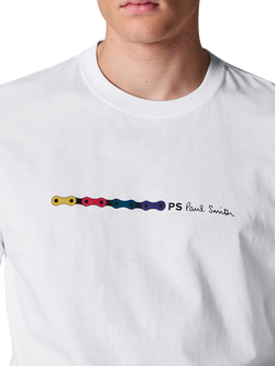 Paul Smith Regular Fit Chain Logo T-Shirt, White - view 2, White