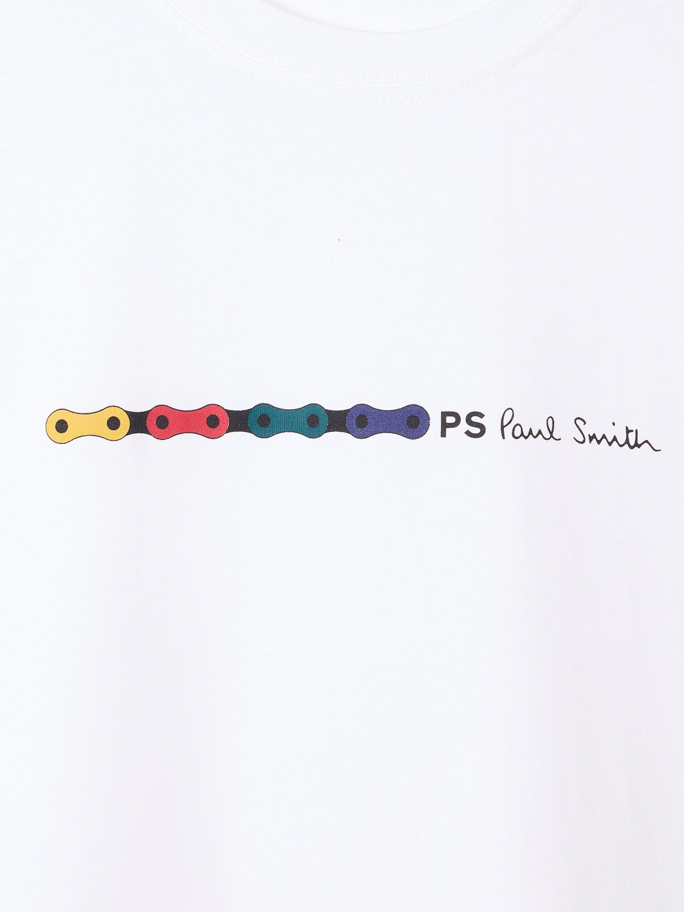 Product image 2 of 2, which shows Paul Smith Regular Fit Chain Logo T-Shirt, White, S