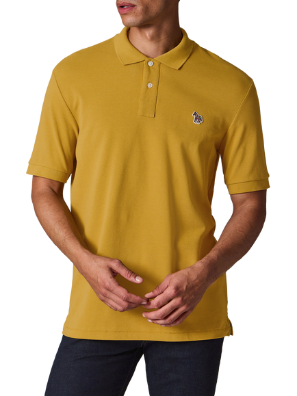 Paul Smith Zebra Motif Cotton Polo Shirt, Yellow