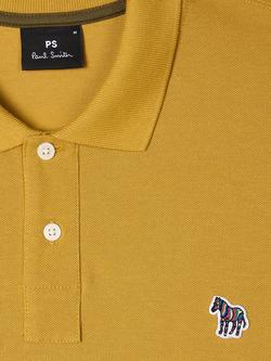 Paul Smith Zebra Motif Cotton Polo Shirt - view 2, Yellow