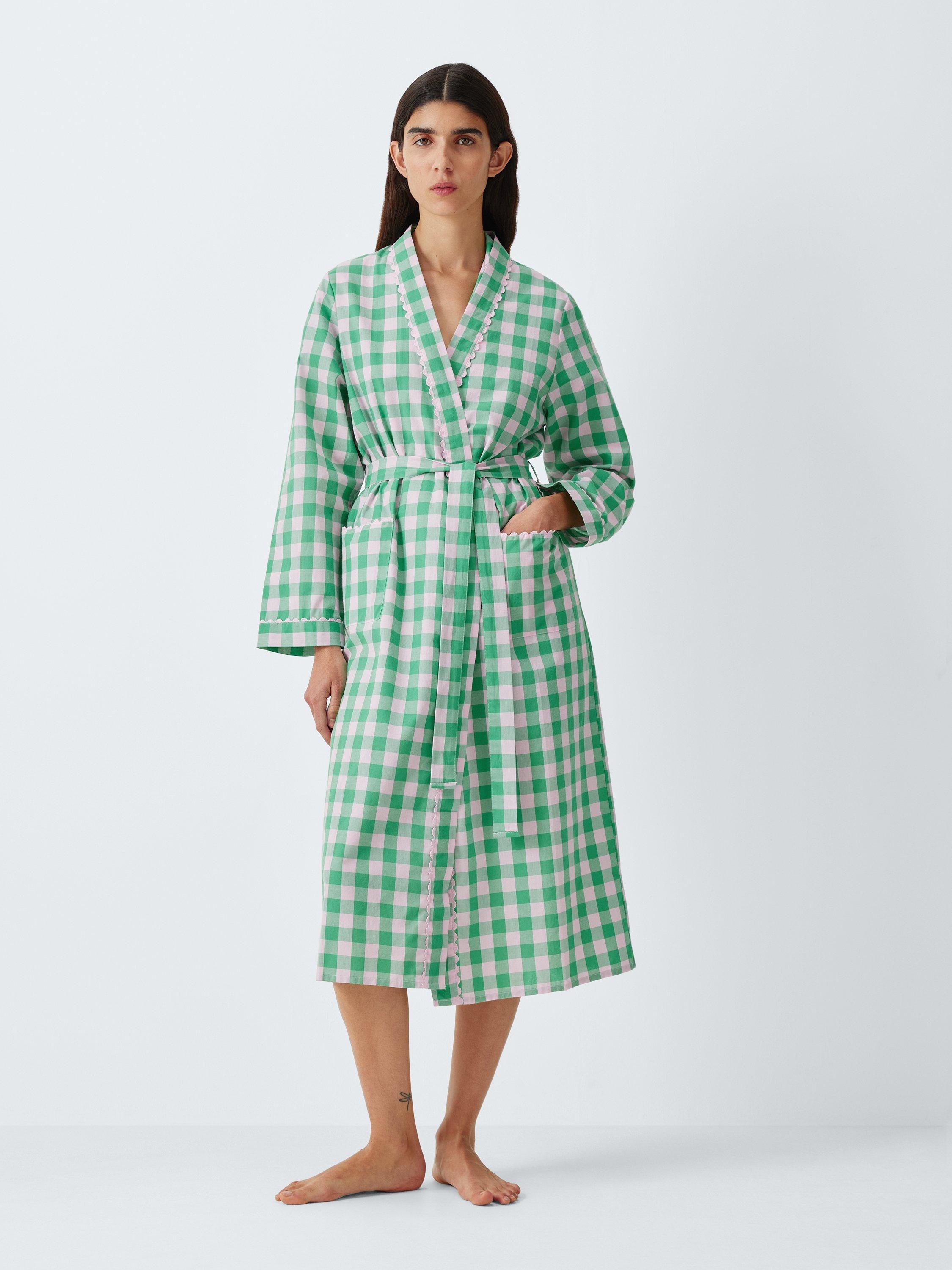 green and pink dressing gown Men's Green Dressing Gown - Octopus Pink