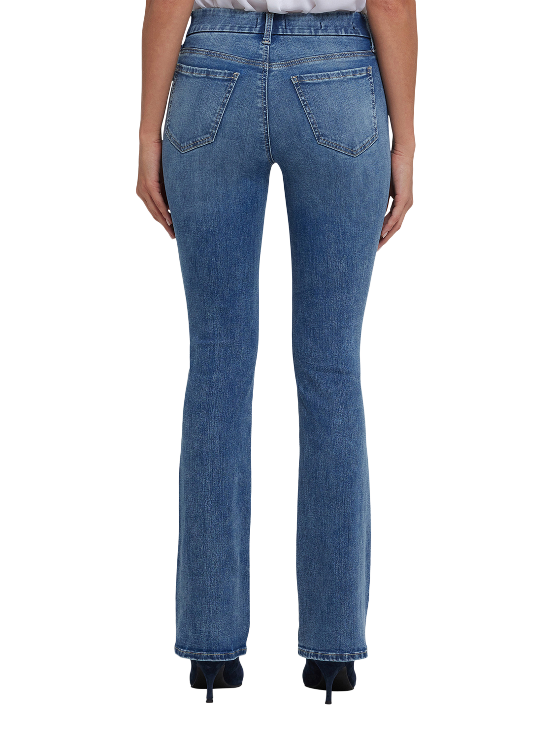 Product image 2 of 5, which shows NYDJ Waist-Match™ Barbara Bootcut Jeans, Parisian Sky, XS