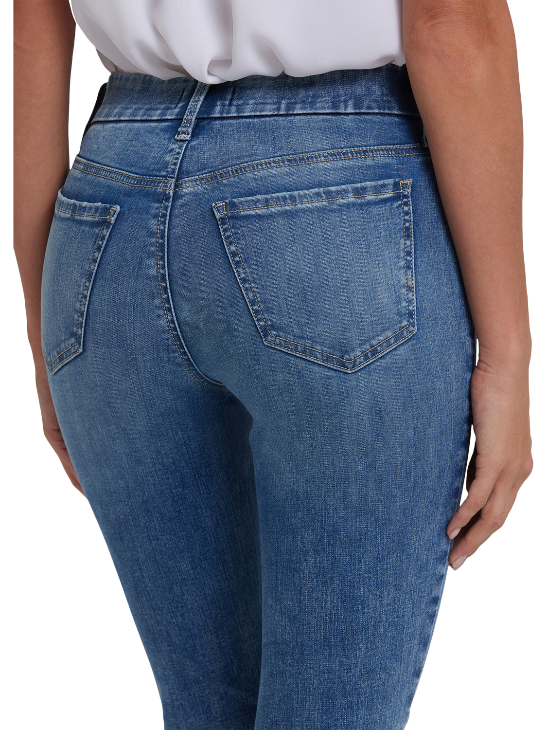 Product image 5 of 5, which shows NYDJ Waist-Match™ Barbara Bootcut Jeans, Parisian Sky, XS
