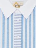Hay Life Mixed Stripe Shirt Dress, White/Blue