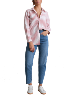 Hay Life Yapp Stripe Shirt, White/Red, White/Red