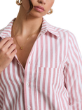 Hay Life Yapp Stripe Shirt, White/Red