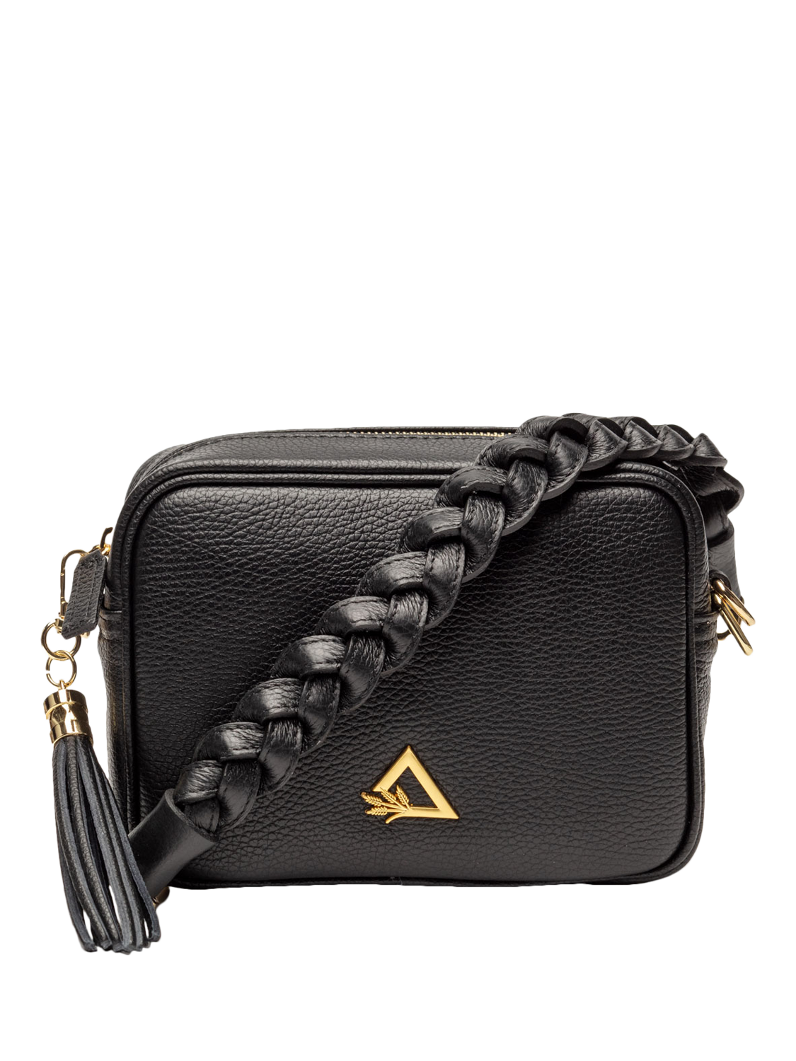 Product image 1 of 9, which shows Hay Life x Ellie Beaumont Leather Camera Bag, Black