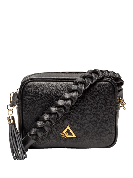 Hay Life x Ellie Beaumont Leather Camera Bag, Black, Black
