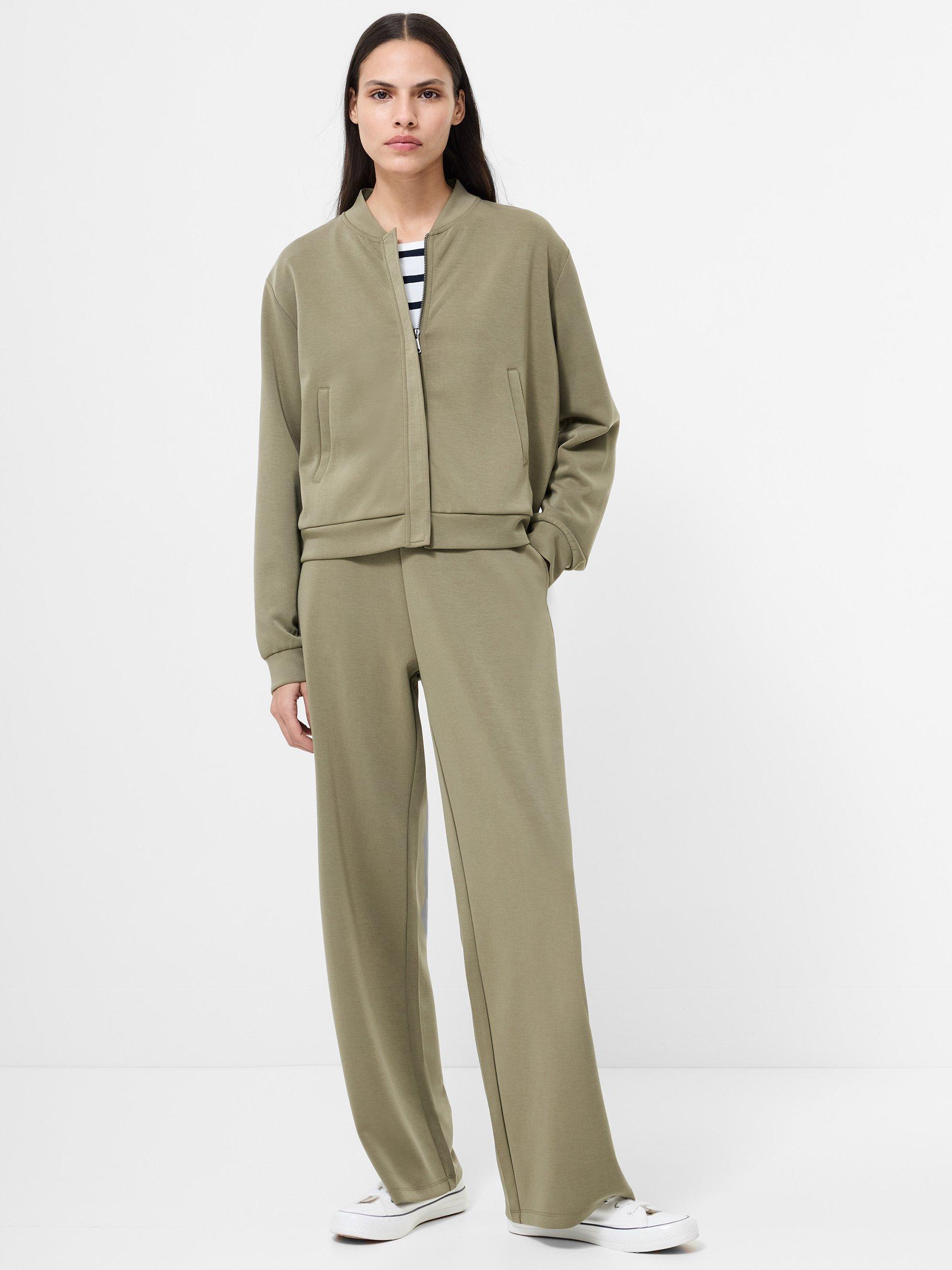 Product image 2 of 5, which shows French Connection Wren Bomber Jacket, Washed Khaki, XS