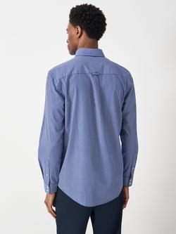 Crew Clothing Stripe Cotton Shirt, Blue - view 2, Blue