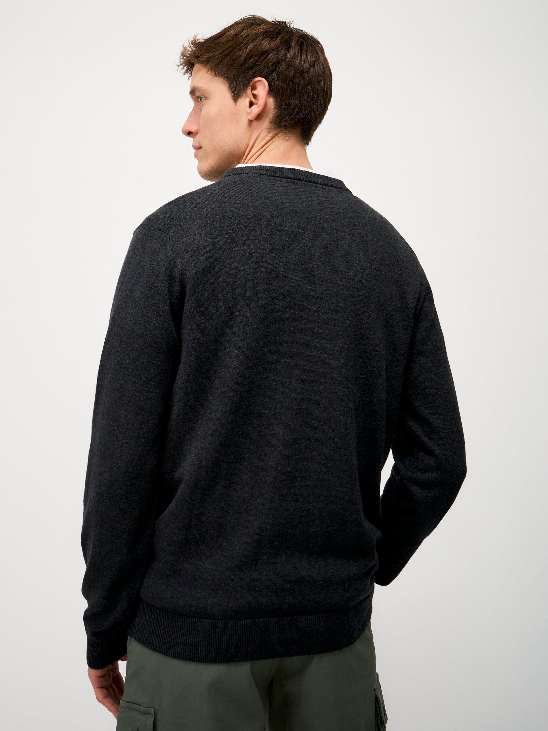 Product image 2 of 5, which shows Crew Clothing Cotton Long Sleeved Jumper, Anthracite Grey, XS