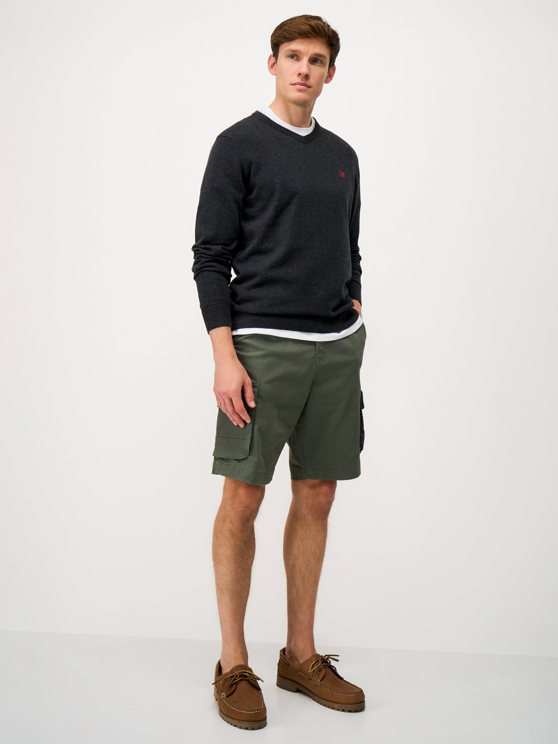 Product image 3 of 5, which shows Crew Clothing Cotton Long Sleeved Jumper, Anthracite Grey, XS