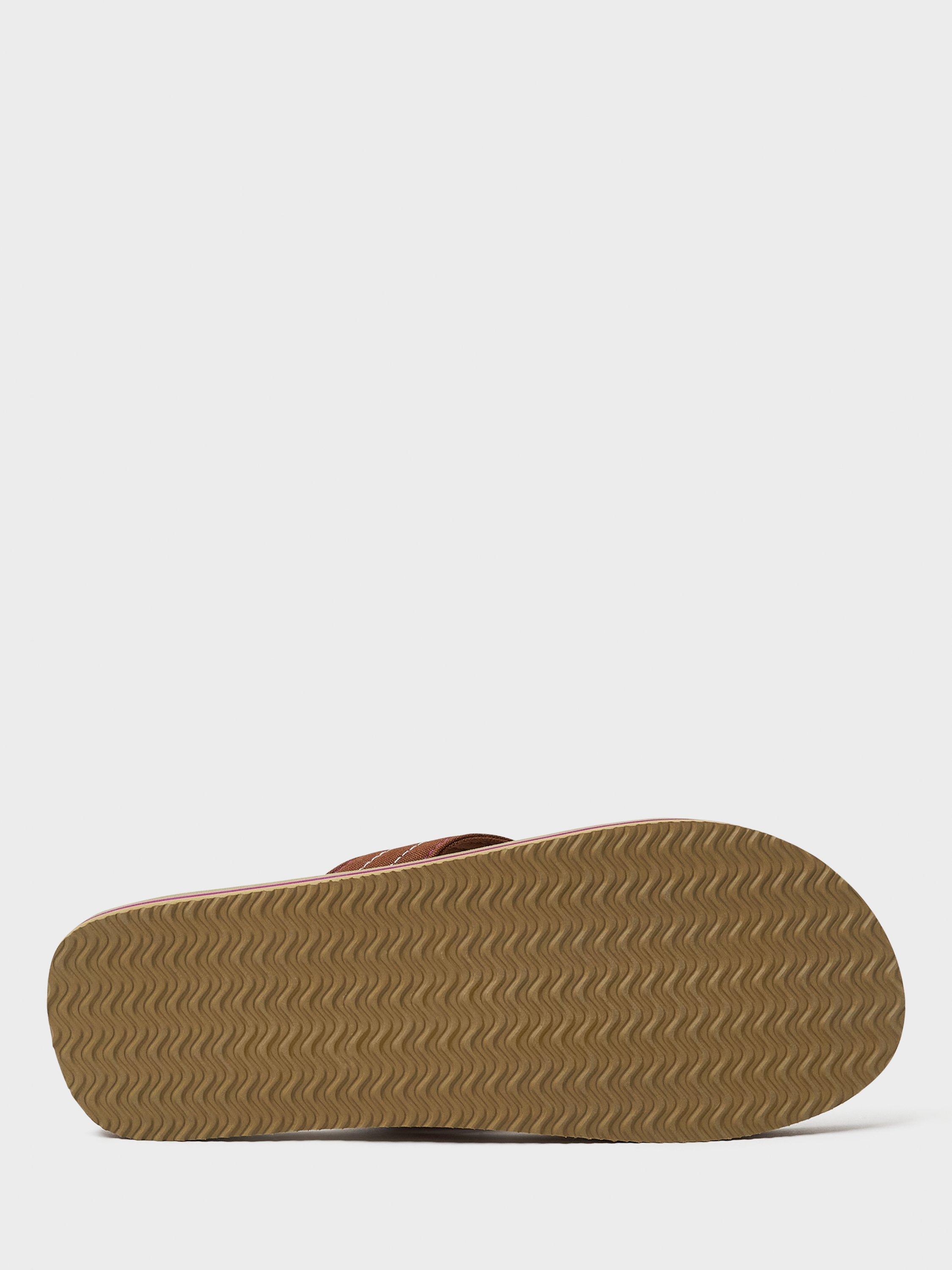 Product image 4 of 4, which shows Crew Clothing Boat Print Flip Flops, Mid Red, L