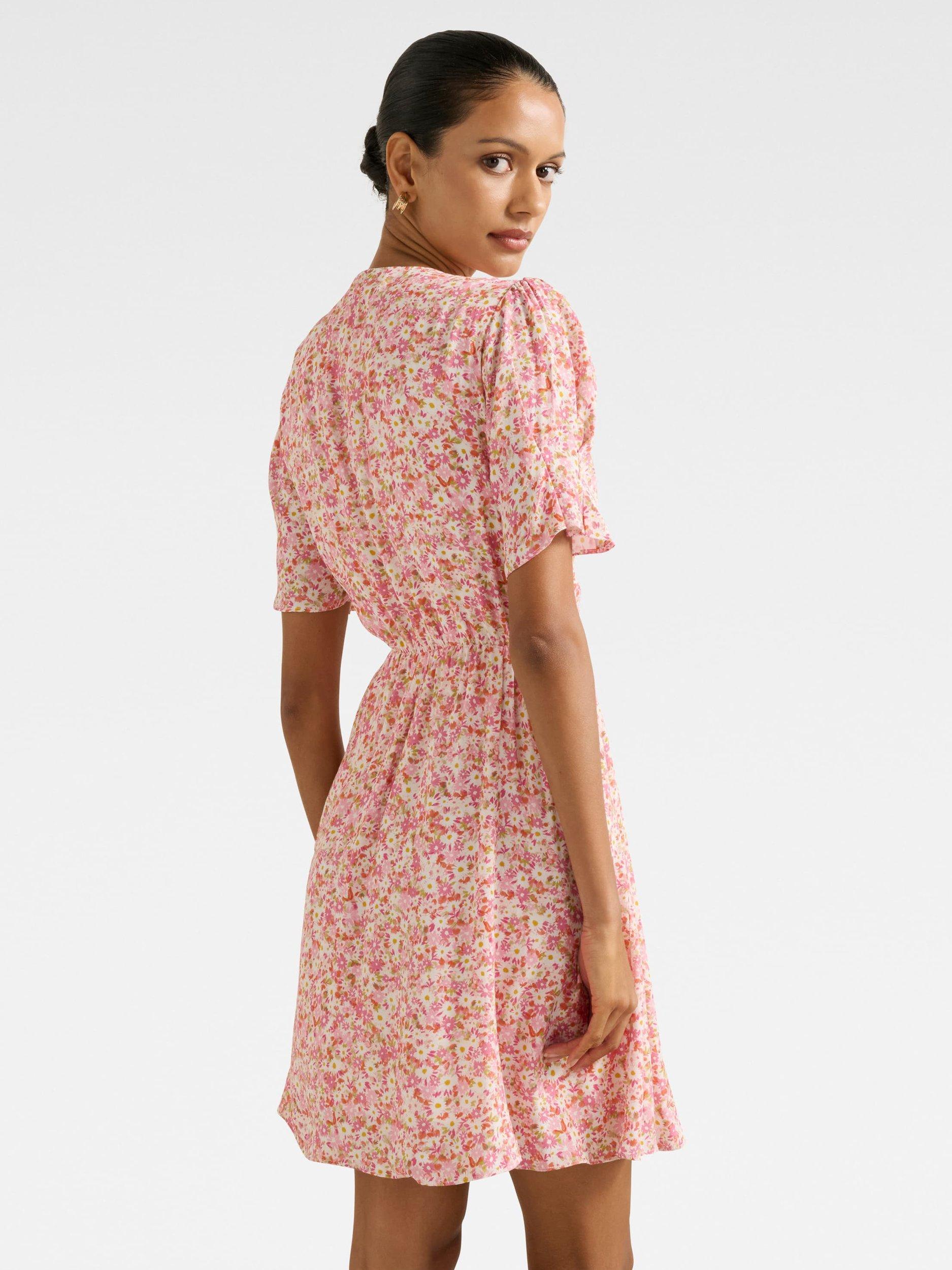 Product image 2 of 5, which shows Forever New Petite Saffron Floral Dress, Multi, 4