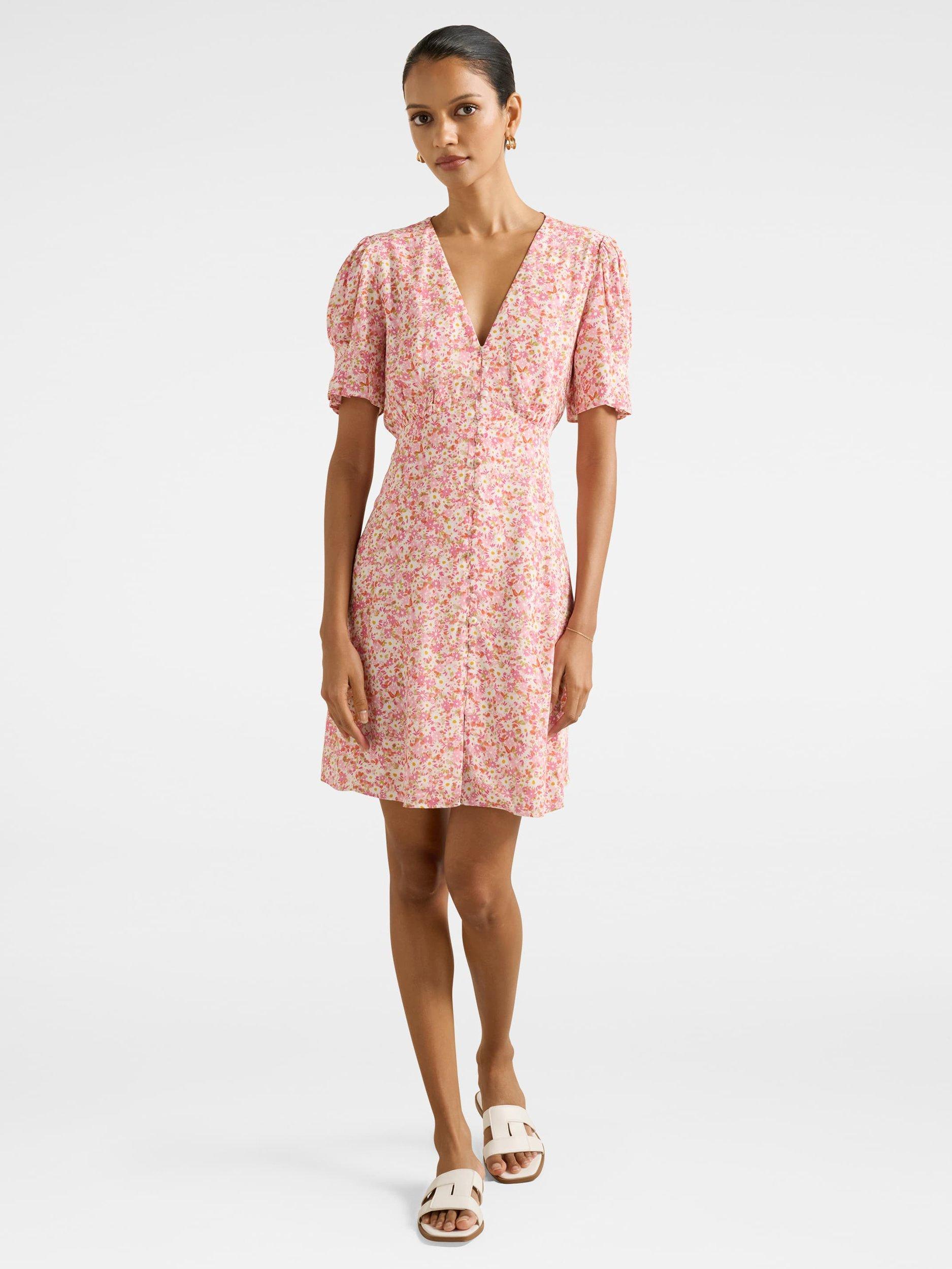 Product image 5 of 5, which shows Forever New Petite Saffron Floral Dress, Multi, 4