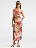Forever New Alex Mesh Ruched Midi Dress, Multi