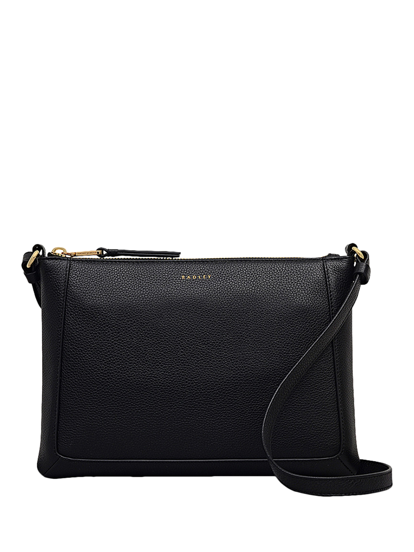 Product image 1 of 5, which shows Radley Kew Way Leather Crossbody Bag, Black, One Size