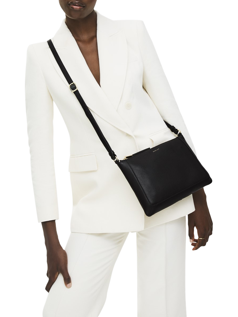 Product image 5 of 5, which shows Radley Kew Way Leather Crossbody Bag, Black, One Size