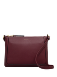 Radley Kew Way Leather Crossbody Bag, Black, Merlot